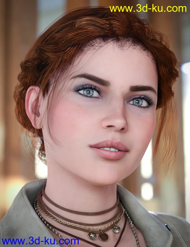Braided Band Hair for Genesis 8 Female(s)模型的图片8