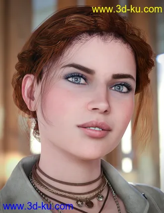 3D打印模型Braided Band Hair for Genesis 8 Female(s)的图片