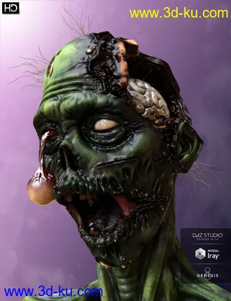 3D打印模型Brain Eater HD for Genesis 8 Male的图片