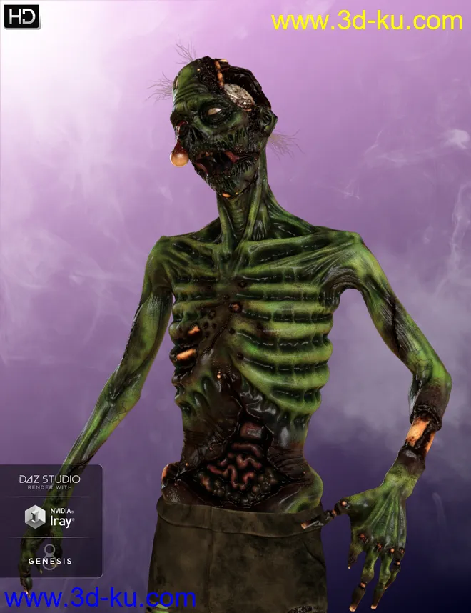 Brain Eater HD for Genesis 8 Male模型的图片3