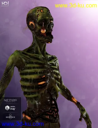 3D打印模型Brain Eater HD for Genesis 8 Male的图片