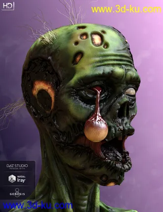 3D打印模型Brain Eater HD for Genesis 8 Male的图片