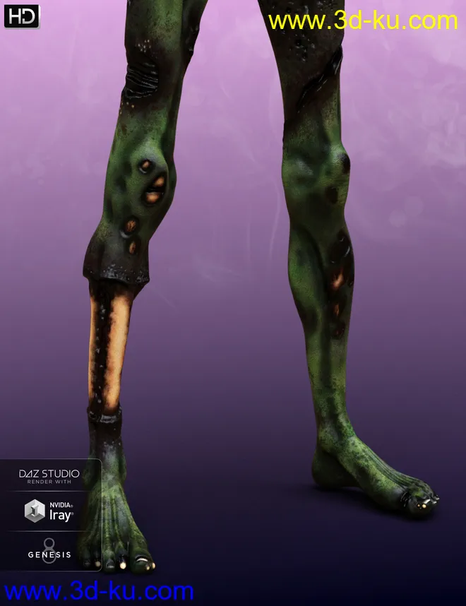Brain Eater HD for Genesis 8 Male模型的图片8