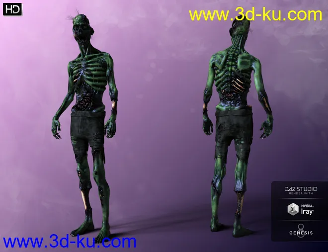 Brain Eater HD for Genesis 8 Male模型的图片9