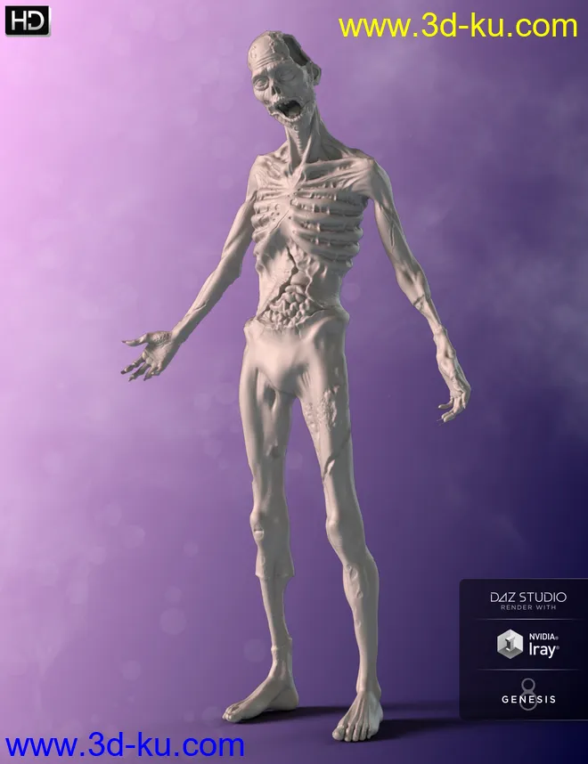 Brain Eater HD for Genesis 8 Male模型的图片10