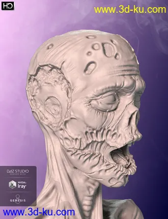 3D打印模型Brain Eater HD for Genesis 8 Male的图片