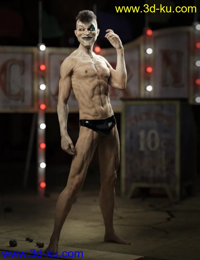 Broken Jester for Genesis 8 Male模型的图片2