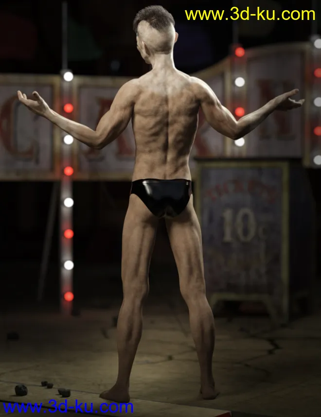 Broken Jester for Genesis 8 Male模型的图片3