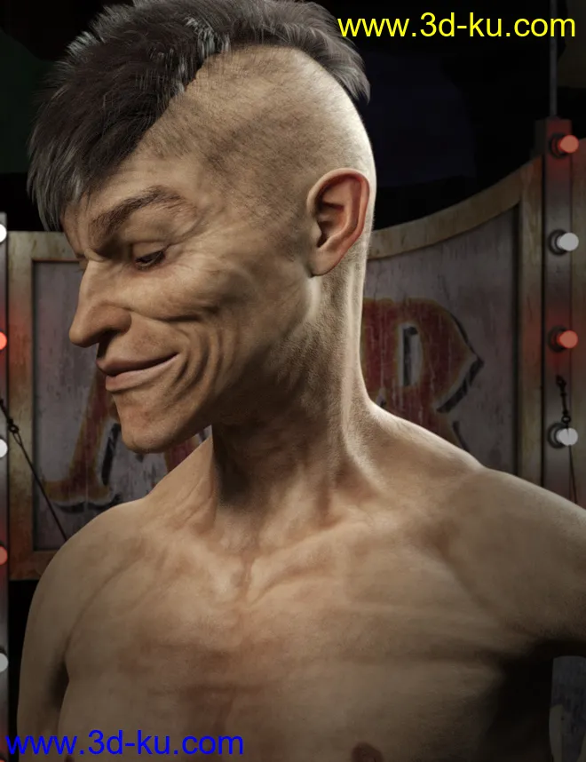 Broken Jester for Genesis 8 Male模型的图片4