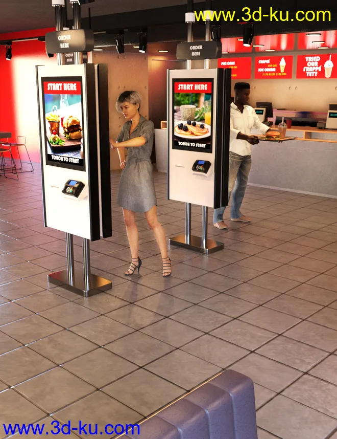 Burger Restaurant模型的图片1