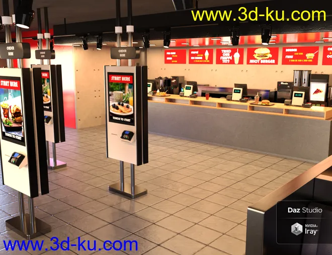 Burger Restaurant模型的图片2