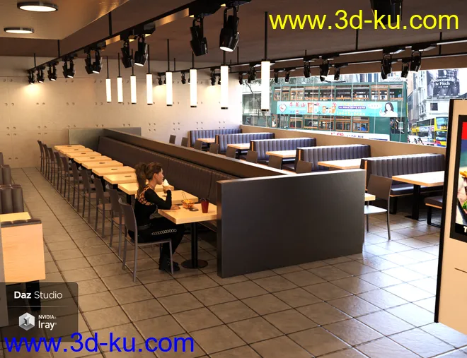 Burger Restaurant模型的图片3