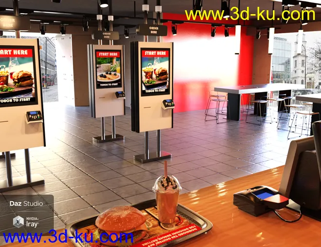 Burger Restaurant模型的图片4