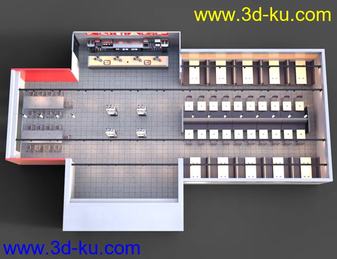 Burger Restaurant模型的图片9