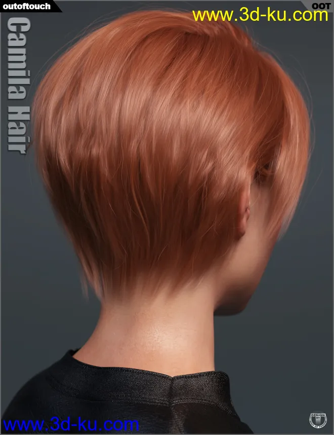 Camila Hair for Genesis 3 and 8 Female(s)模型的图片3