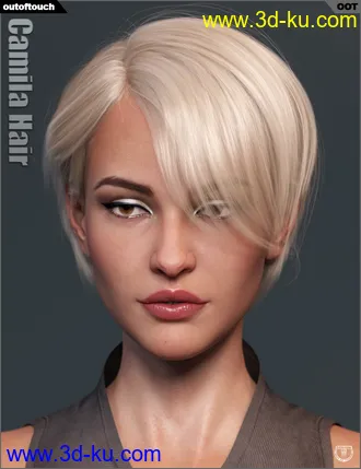 3D打印模型Camila Hair for Genesis 3 and 8 Female(s)的图片