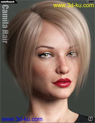 3D打印模型Camila Hair for Genesis 3 and 8 Female(s)的图片