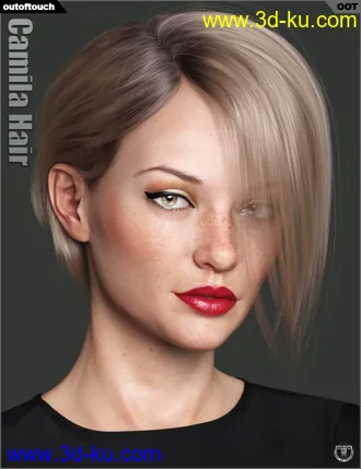3D打印模型Camila Hair for Genesis 3 and 8 Female(s)的图片