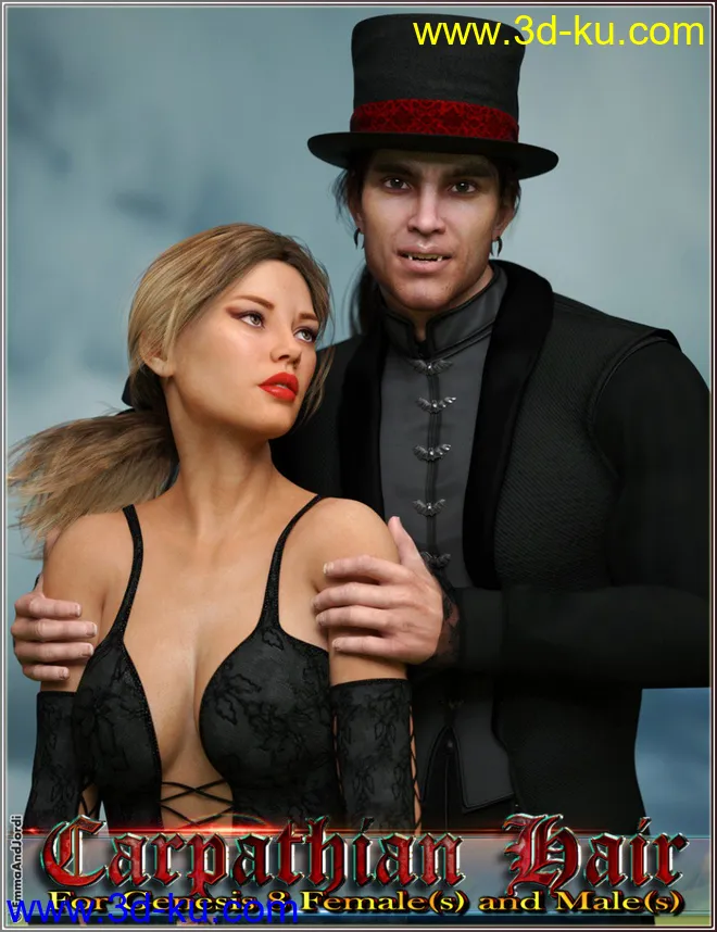 Carpathian Hair For Genesis 8模型的图片1