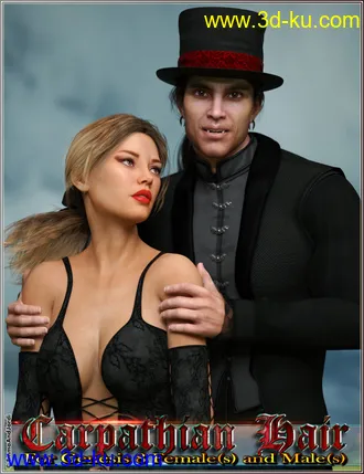 3D打印模型Carpathian Hair For Genesis 8的图片