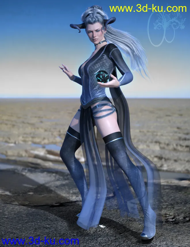 CB dForce Dark Essence Outfit for Genesis 8 Female(s)模型的图片1
