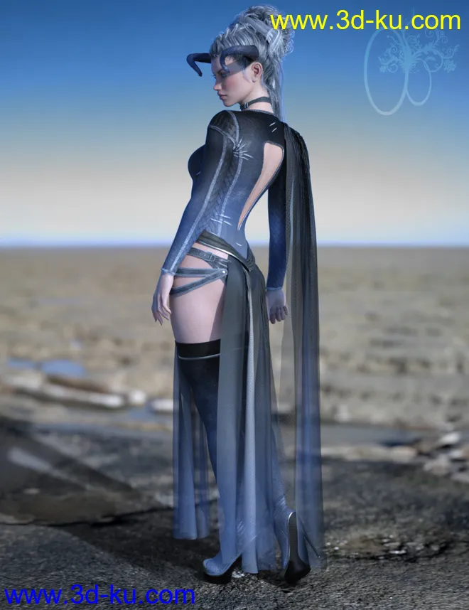 CB dForce Dark Essence Outfit for Genesis 8 Female(s)模型的图片4