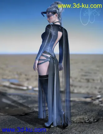 3D打印模型CB dForce Dark Essence Outfit for Genesis 8 Female(s)的图片