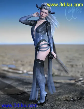 3D打印模型CB dForce Dark Essence Outfit for Genesis 8 Female(s)的图片