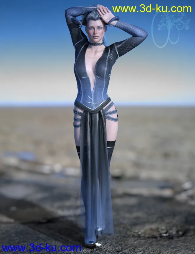 CB dForce Dark Essence Outfit for Genesis 8 Female(s)模型的图片6