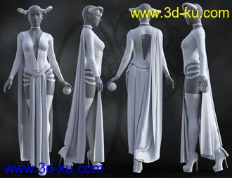 3D打印模型CB dForce Dark Essence Outfit for Genesis 8 Female(s)的图片