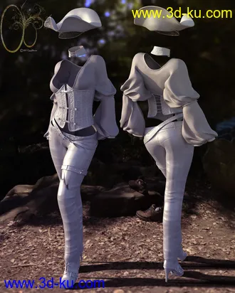 3D打印模型CB Saltair Clothing Set for Genesis 3 and 8 Female(s)的图片