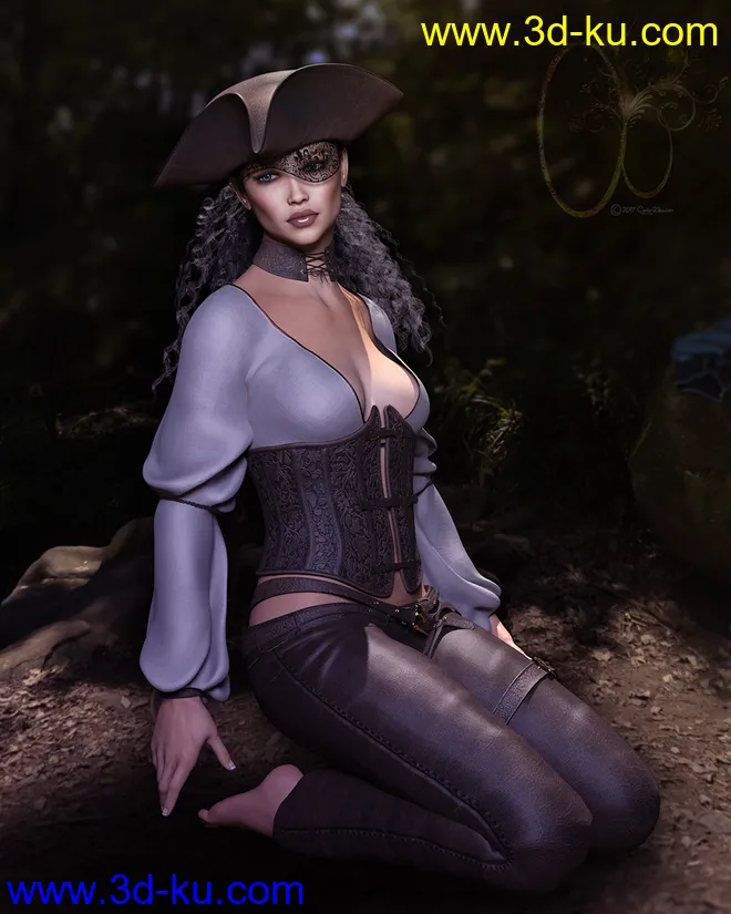 CB Saltair Clothing Set for Genesis 3 and 8 Female(s)模型的图片5