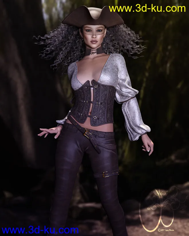 CB Saltair Clothing Set for Genesis 3 and 8 Female(s)模型的图片6