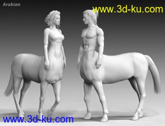 3D打印模型CC Centaur Breeds for Genesis 8 Male and Female Centaur的图片