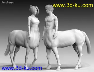 CC Centaur Breeds for Genesis 8 Male and Female Centaur模型的图片17