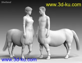 3D打印模型CC Centaur Breeds for Genesis 8 Male and Female Centaur的图片