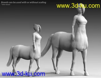 CC Centaur Breeds for Genesis 8 Male and Female Centaur模型的图片21