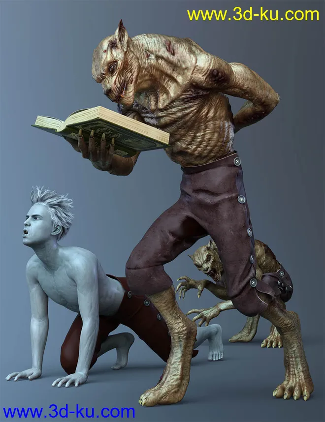 CDI Poses And Expressions for Plague Wolf HD and Genesis 8 Male模型的图片1