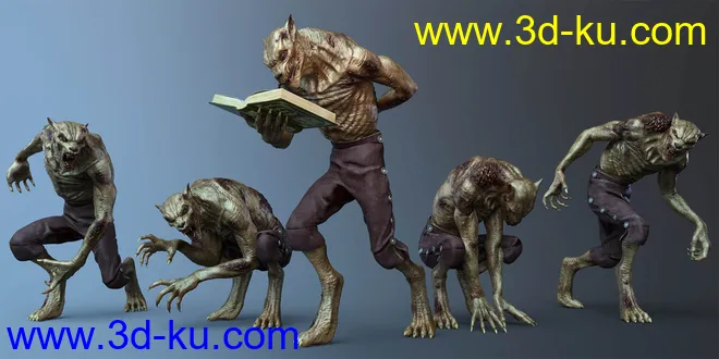 CDI Poses And Expressions for Plague Wolf HD and Genesis 8 Male模型的图片8