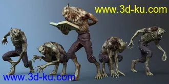 3D打印模型CDI Poses And Expressions for Plague Wolf HD and Genesis 8 Male的图片