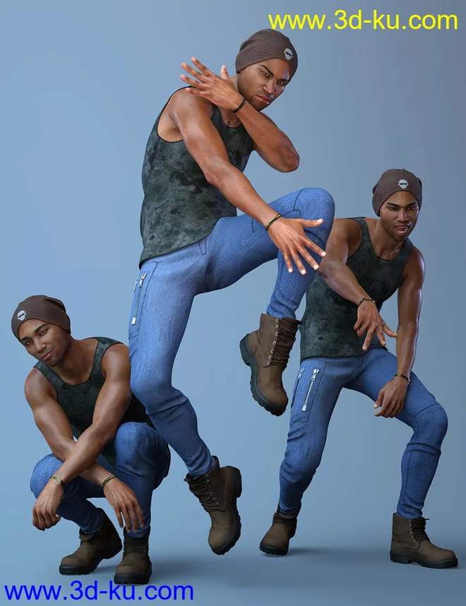 CDI Poses and Expressions for Silas 8 and Genesis 8 Male模型的图片1