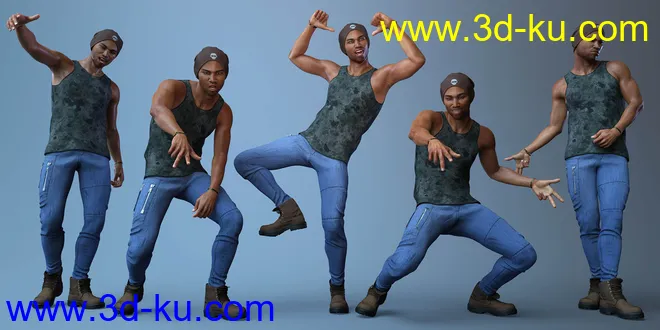 CDI Poses and Expressions for Silas 8 and Genesis 8 Male模型的图片2