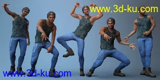 3D打印模型CDI Poses and Expressions for Silas 8 and Genesis 8 Male的图片