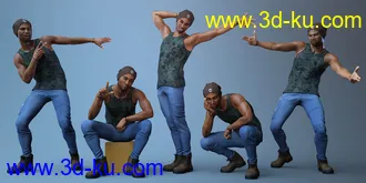 3D打印模型CDI Poses and Expressions for Silas 8 and Genesis 8 Male的图片