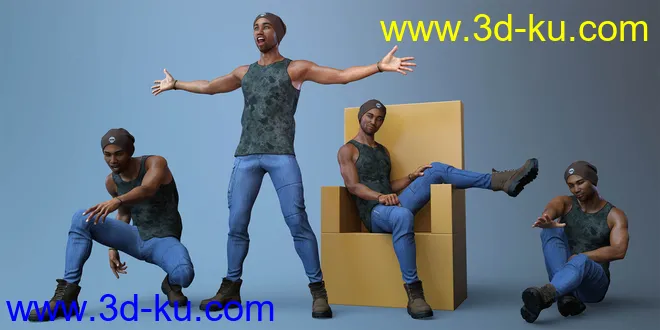 CDI Poses and Expressions for Silas 8 and Genesis 8 Male模型的图片4