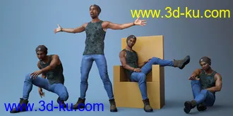 3D打印模型CDI Poses and Expressions for Silas 8 and Genesis 8 Male的图片