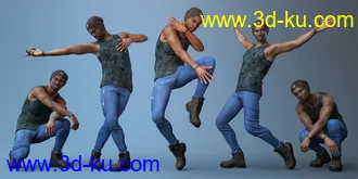 3D打印模型CDI Poses and Expressions for Silas 8 and Genesis 8 Male的图片