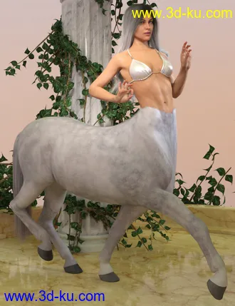 3D打印模型Centaur Action Poses for Genesis 8 Female Centaur的图片