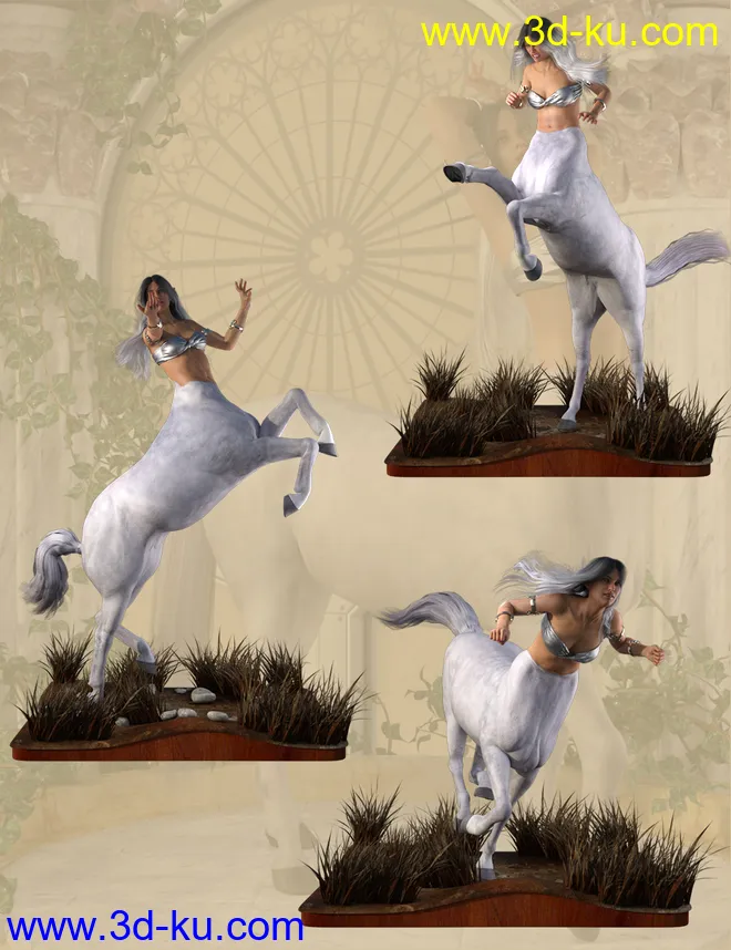 Centaur Action Poses for Genesis 8 Female Centaur模型的图片3