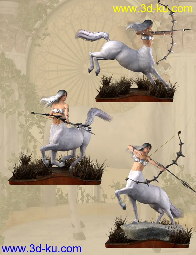 Centaur Action Poses for Genesis 8 Female Centaur模型的图片4